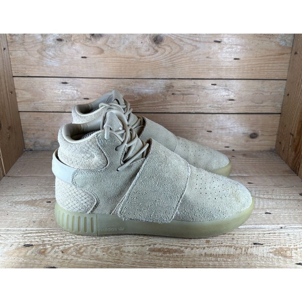 Adidas Tubular Womens 6.5 Shoes Beige Suede Sneakers by3737 Earth Tone